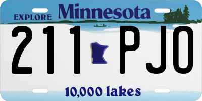 MN license plate 211PJO