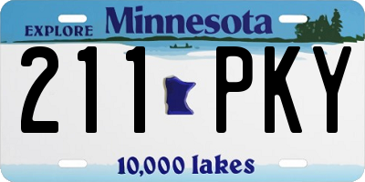 MN license plate 211PKY