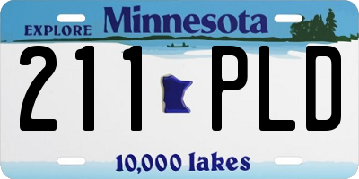MN license plate 211PLD