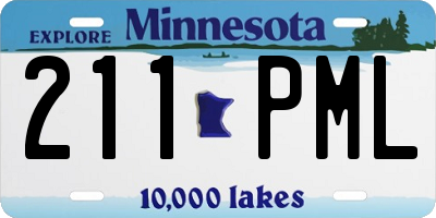 MN license plate 211PML