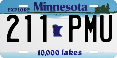 MN license plate 211PMU
