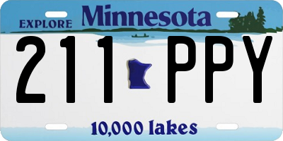 MN license plate 211PPY