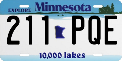 MN license plate 211PQE