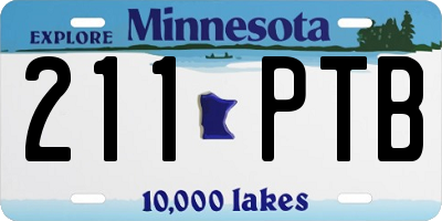 MN license plate 211PTB