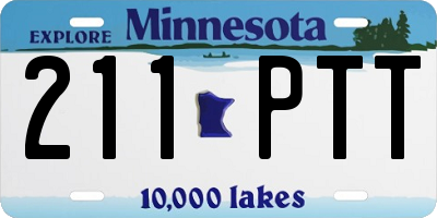 MN license plate 211PTT