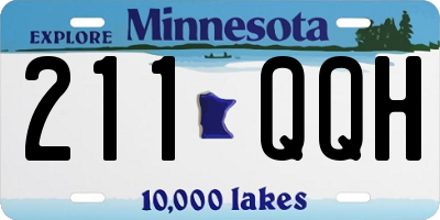 MN license plate 211QQH