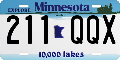 MN license plate 211QQX