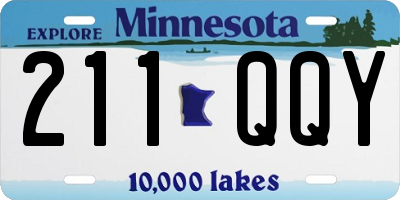 MN license plate 211QQY