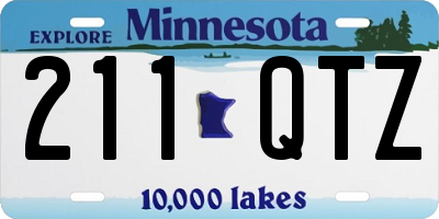 MN license plate 211QTZ