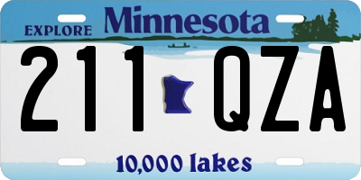 MN license plate 211QZA