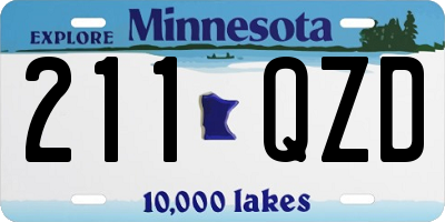 MN license plate 211QZD