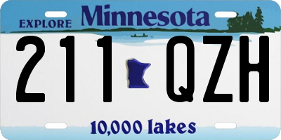 MN license plate 211QZH