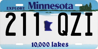 MN license plate 211QZI