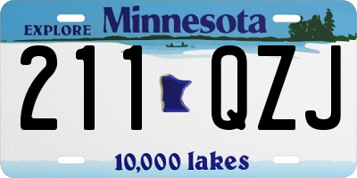 MN license plate 211QZJ