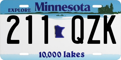 MN license plate 211QZK