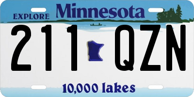 MN license plate 211QZN