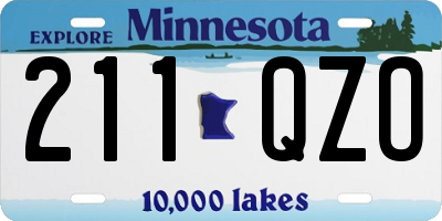 MN license plate 211QZO