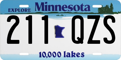 MN license plate 211QZS
