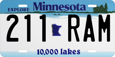 MN license plate 211RAM