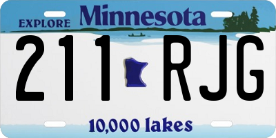 MN license plate 211RJG