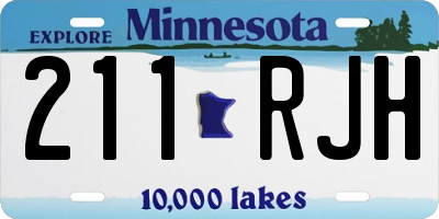MN license plate 211RJH