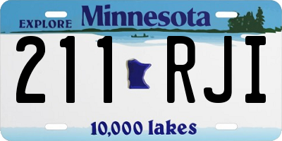 MN license plate 211RJI