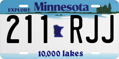 MN license plate 211RJJ