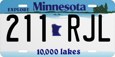 MN license plate 211RJL