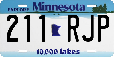 MN license plate 211RJP