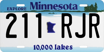 MN license plate 211RJR