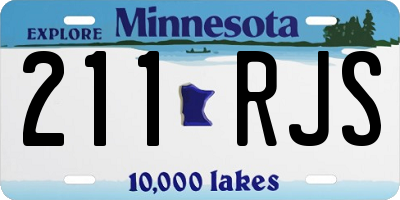 MN license plate 211RJS