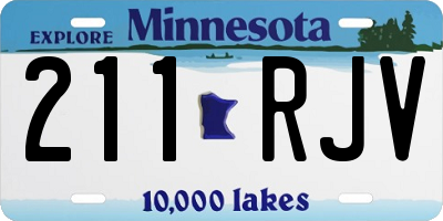 MN license plate 211RJV