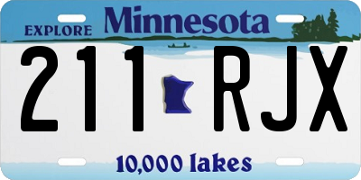 MN license plate 211RJX
