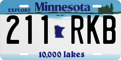 MN license plate 211RKB