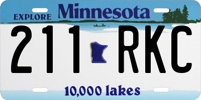 MN license plate 211RKC