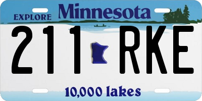 MN license plate 211RKE