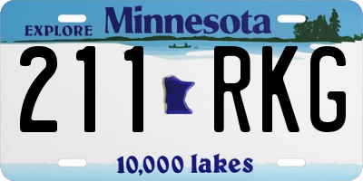 MN license plate 211RKG