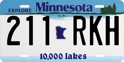 MN license plate 211RKH