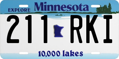 MN license plate 211RKI