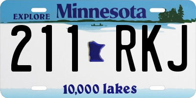 MN license plate 211RKJ