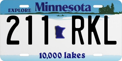 MN license plate 211RKL