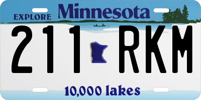MN license plate 211RKM