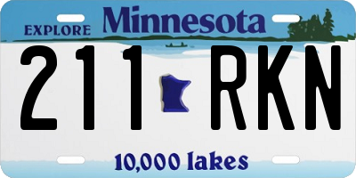 MN license plate 211RKN