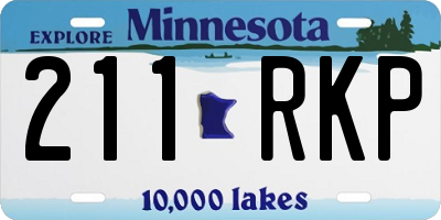 MN license plate 211RKP
