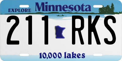 MN license plate 211RKS