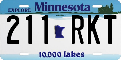MN license plate 211RKT