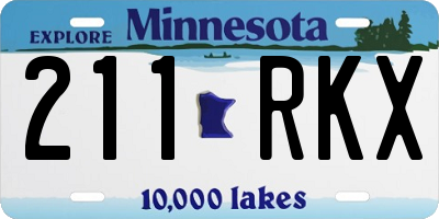 MN license plate 211RKX