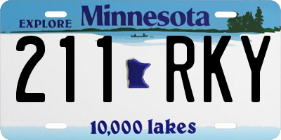MN license plate 211RKY