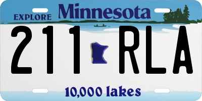 MN license plate 211RLA