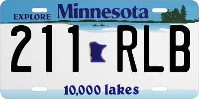 MN license plate 211RLB